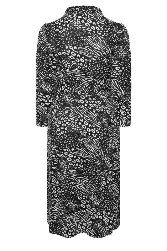 YOURS LONDON Plus Size Black Animal Print Shirt Dress | Yours Clothing 7