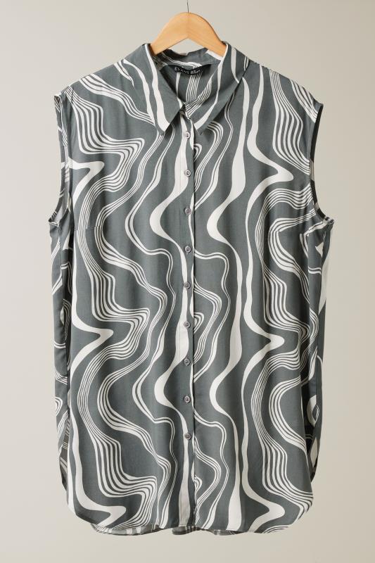 EVANS Plus Size Grey Abstract Print Tunic | Evans 5