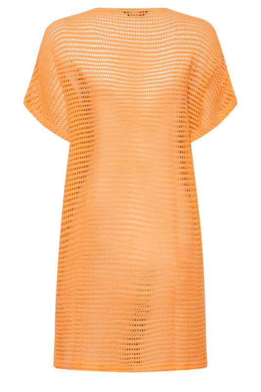 YOURS Plus Size Orange Grown On Sleeve Crochet Cardigan | Yours Clothing 7