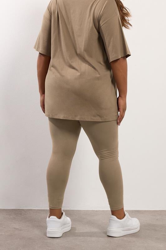 YOURS Plus Size Natural Brown Leggings | Yours Clothing 2
