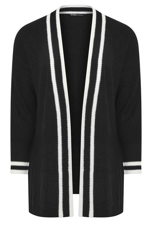 YOURS Plus Size Black Contrast Edge Cardigan | Yours Clothing 5