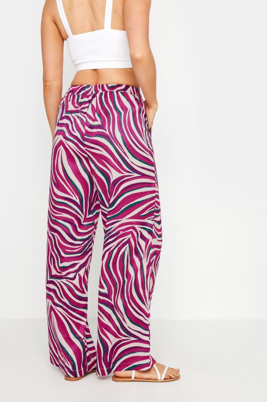 LTS Tall Women's Purple Zebra Print Wide Leg Trousers | Long Tall Sally 4