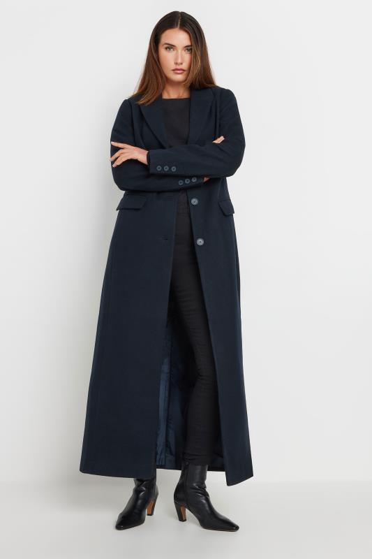 LTS Tall Navy Blue Maxi City Coat | Long Tall Sally 1