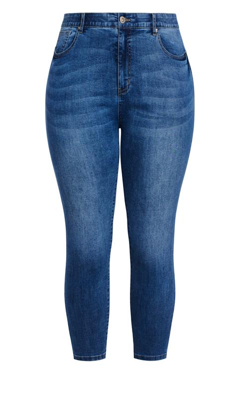 Aveology Light Blue Wash Cropped Skinny Jeans 15