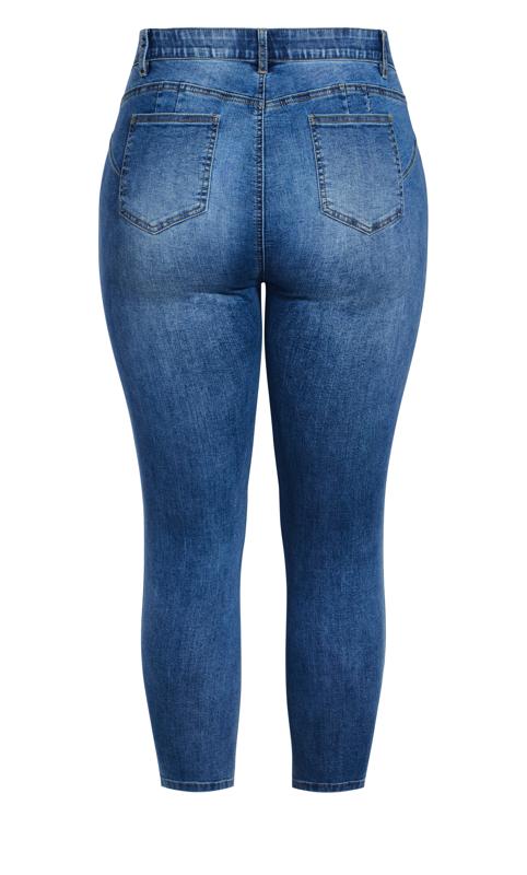 Aveology Light Blue Wash Cropped Skinny Jeans 16