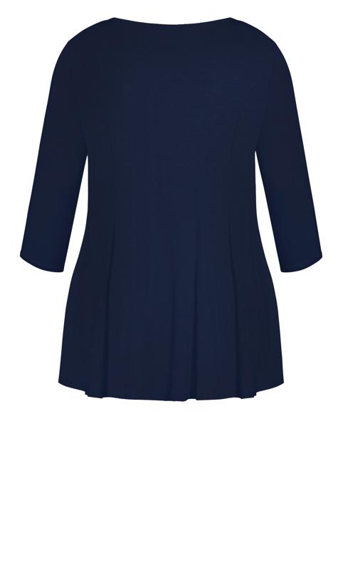 Evans Navy Blue Cross Front Top 8