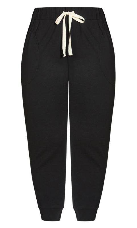 Ponte Jogger Relaxed Tapered Fit Black Pant 6
