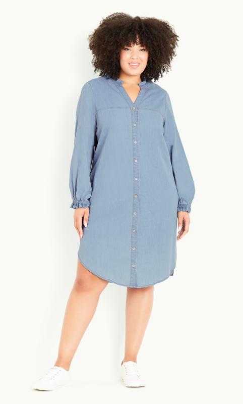 Washed Out Mid Wash Shirt Dress 1