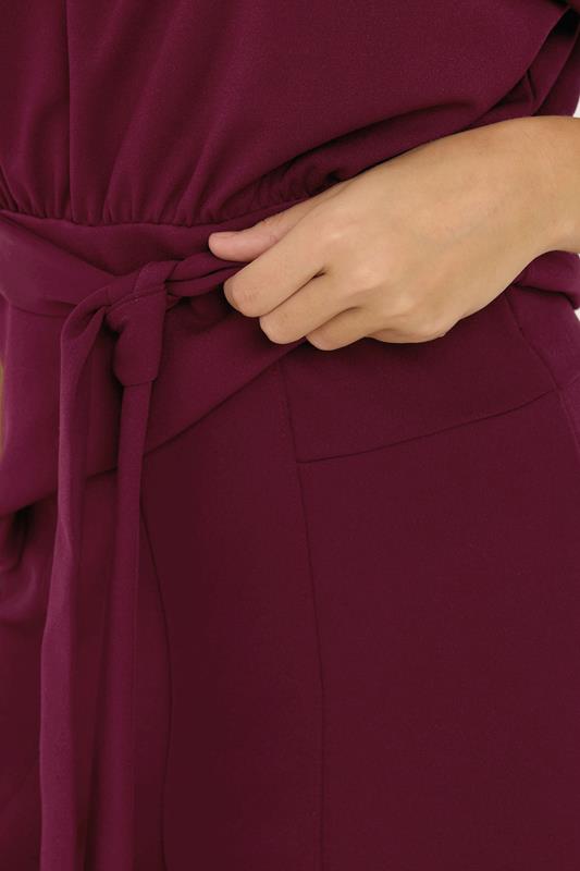 STAR Burgundy Red Wide Leg Trousers  | StarByJM 4