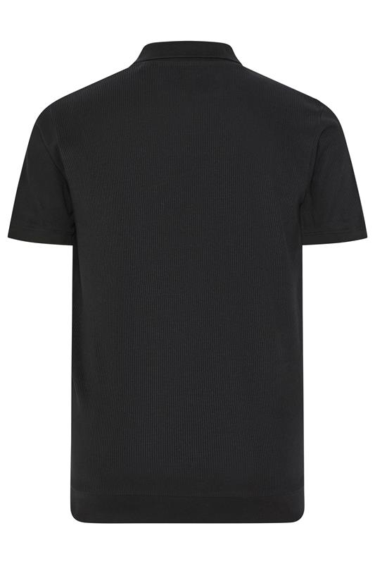 BadRhino Big & Tall Black Ribbed Trophy Polo | BadRhino 6