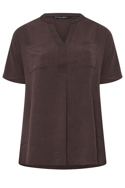 EVANS Plus Size 2 Pack Brown And Pink Utility Shirts | Evans 8