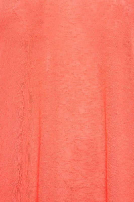 YOURS Plus Size Coral Pink Linen Look Vest Top | Yours Clothing  4