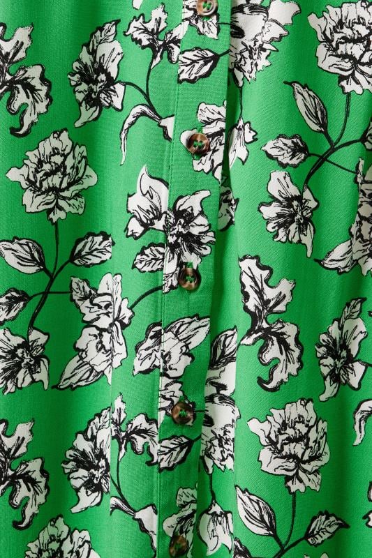 EVANS Plus Size Green Floral Print Tunic | Evans 8