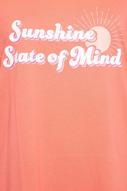 YOURS Plus Size Orange 'Sunshine State' Nightdress | Yours Clothing 4