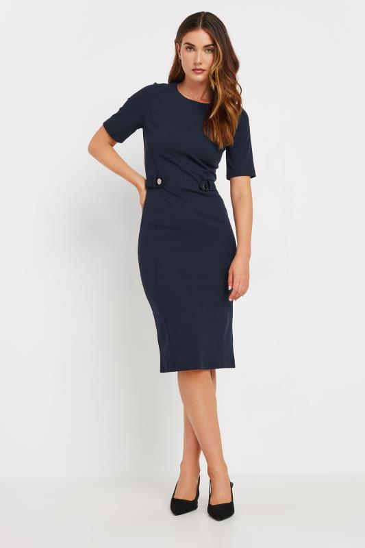 LTS Tall Navy Blue Tailored Midi Dress | Long Tall Sally 2