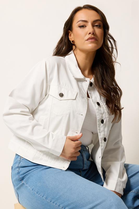  YOURS Curve White Classic Denim Jacket