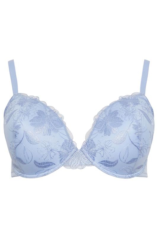 YOURSET 2 PACK Plus Size Navy Blue Embroidered Floral Padded Bras | Yours Clothing 10