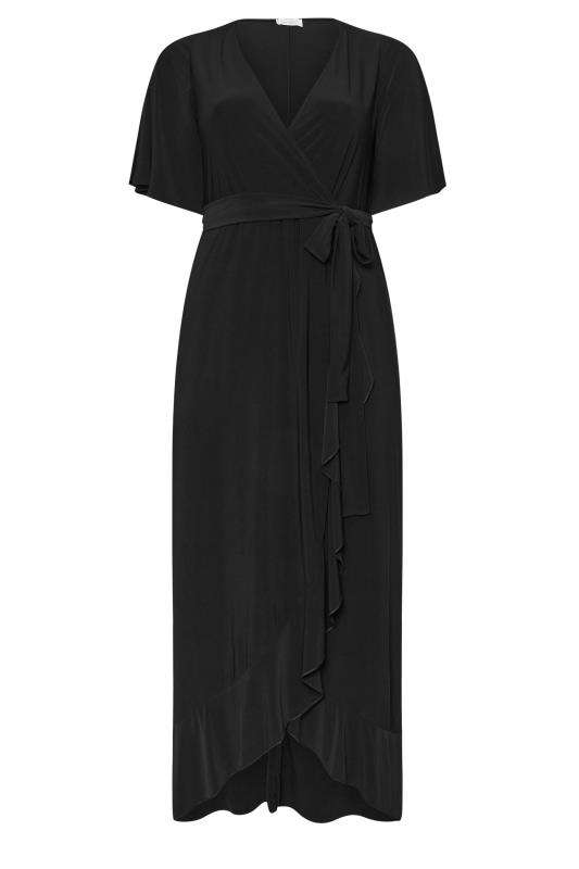 YOURS LONDON Plus Size Black Ruffle Hem Maxi Dress | Yours Clothing 5