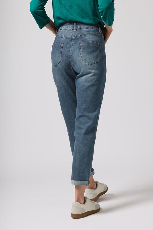 M&Co Blue Mid Wash Boyfriend Jeans | M&Co 4
