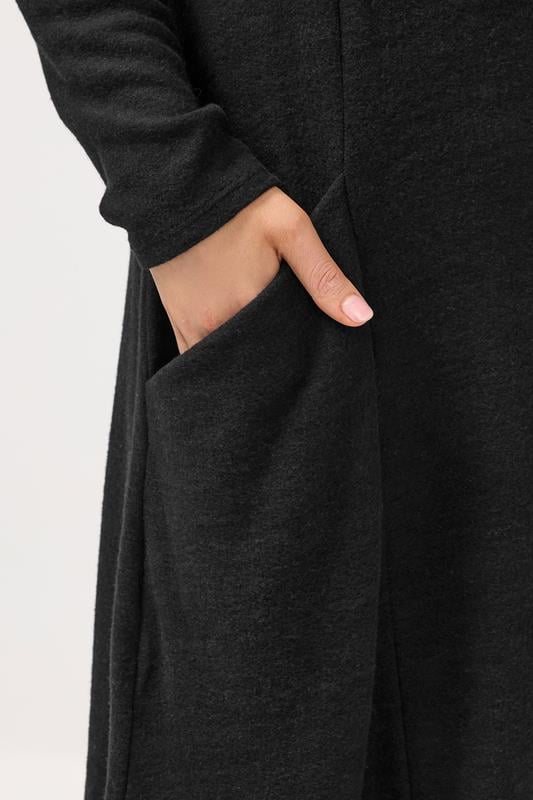 YOURS Plus Size Black Soft Touch Pocket Dress | Yours Clothing 4