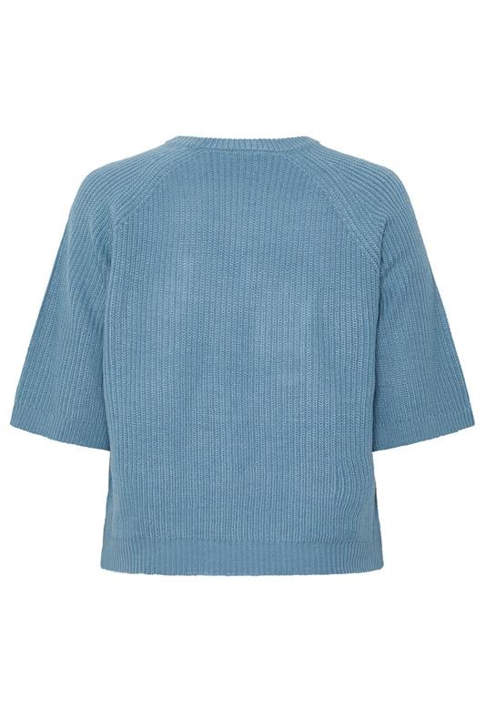 YOURS Plus Size Denim Blue Knitted Jumper | Yours Clothing 7