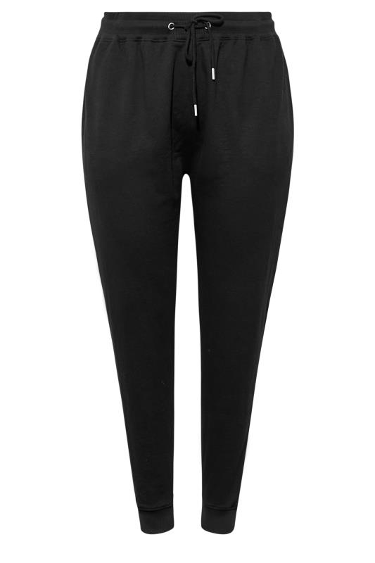Plus Size Black Elasticated Joggers | Yours Clothing 5