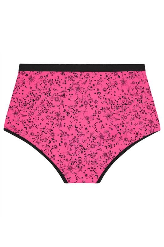 YOURSET 5 PACK Plus Size Pink Celestial Print Full Briefs | Yours Clothing 8