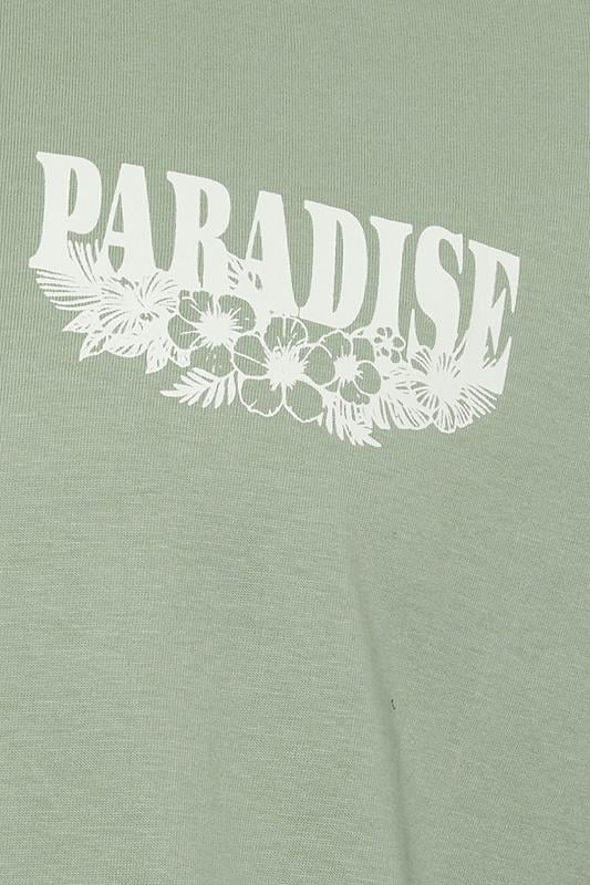 BadRhino Big & Tall Green Extra Long 'Paradise' Graphic T-Shirt 8