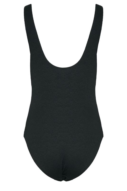 LTS Tall Black Textured Buckle Swimsuit | Long Tall Sally 6