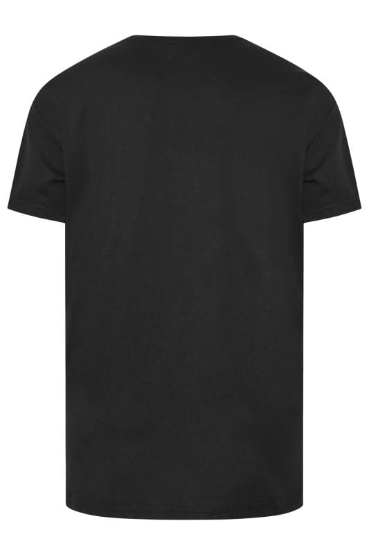 LYLE & SCOTT Big & Tall Black Plain T-Shirt | BadRhino 4