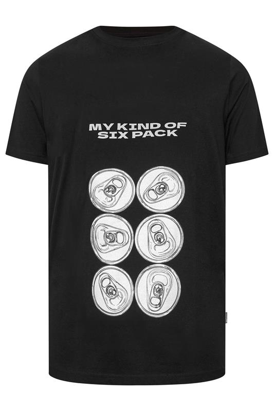 BadRhino Big & Tall Black Extra Long 'Six Pack' Graphic T-Shirt | BadRhino 5