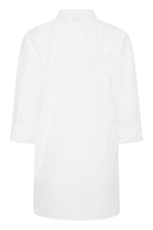 LTS MADE FOR GOOD Tall White Cotton Oversized Shirt | Long Tall Sally 7