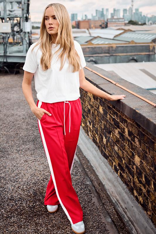  LTS Tall Red Side Stripe Wide Leg Trousers