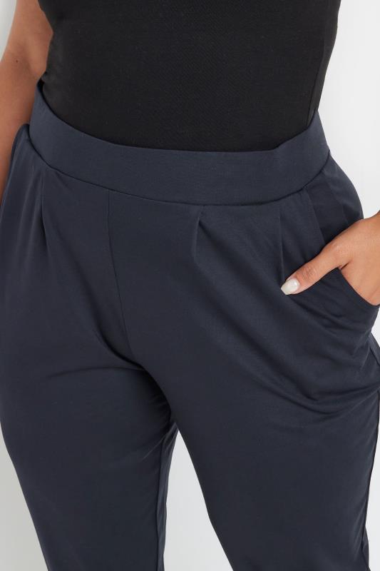 YOURS Plus Size Navy Blue Stretch Joggers | Yours Clothing 4