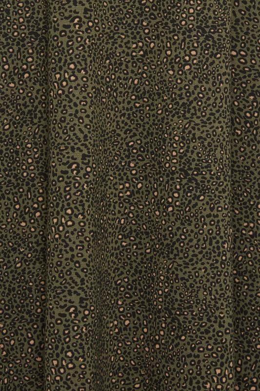 M&Co Khaki Green Animal Markings Keyhole Midi Dress | M&Co  5
