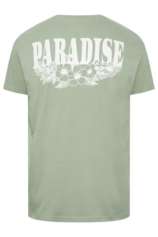 BadRhino Big & Tall Green 'Paradise' Graphic T-Shirt | BadRhino 6