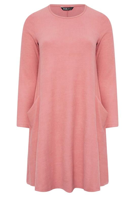 YOURS Plus Size Orange Drape Pocket Dress | Yours Clothing 5