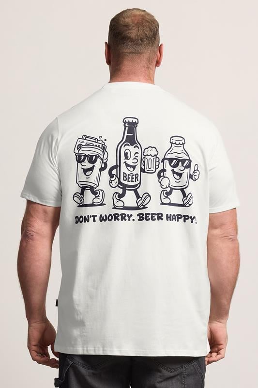 BadRhino Big &Tall White Extra Long 'Beer Happy' Tee | BadRhino 2