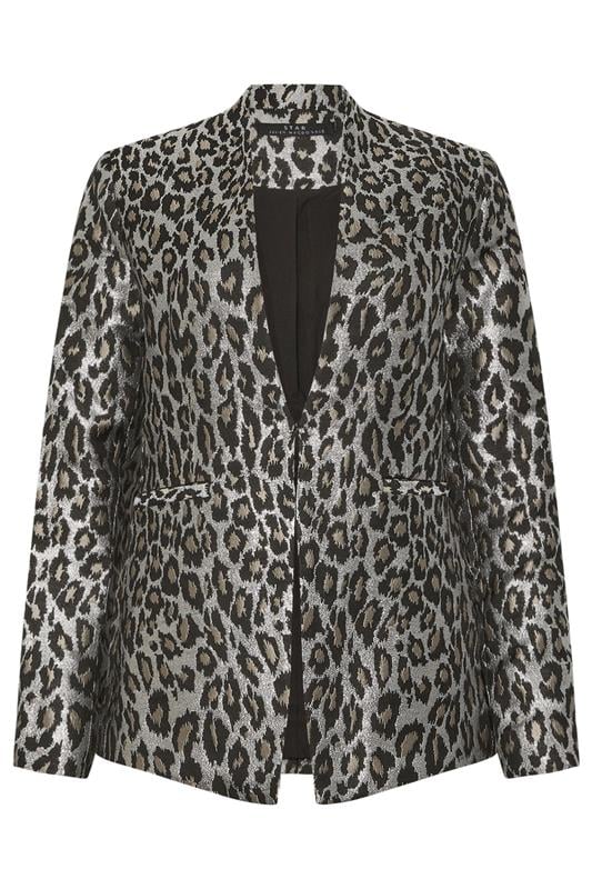 STAR Silver Leopard Tailored Jacquard Blazer | StarByJM 6
