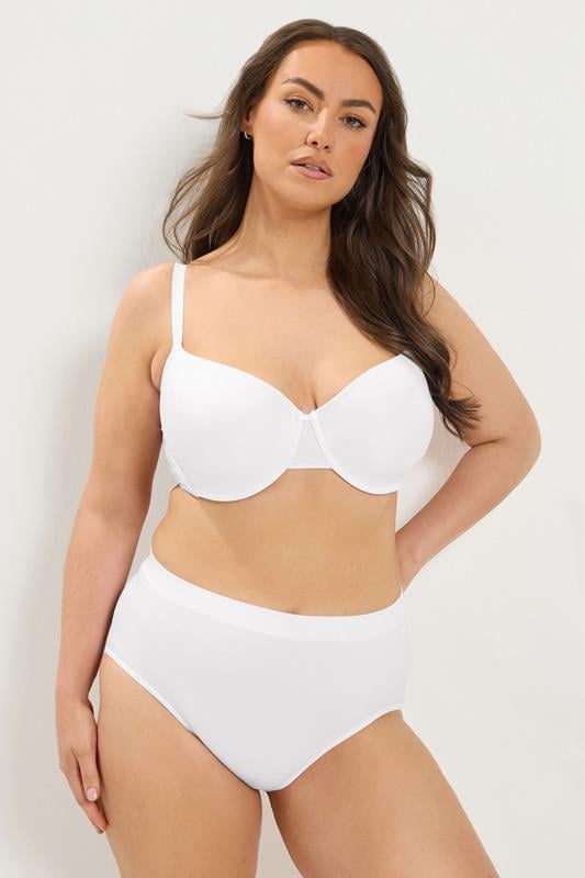 YOURS Plus Size White Moulded Underwired New T-Shirt Bra | Yours Clothing 2