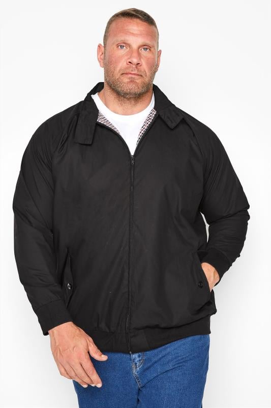 KAM Big & Tall Black Harrington Jacket