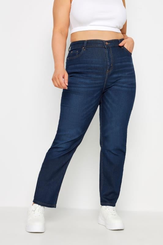 Plus Size  YOURS Curve Indigo Blue Straight Leg RUBY Jeans