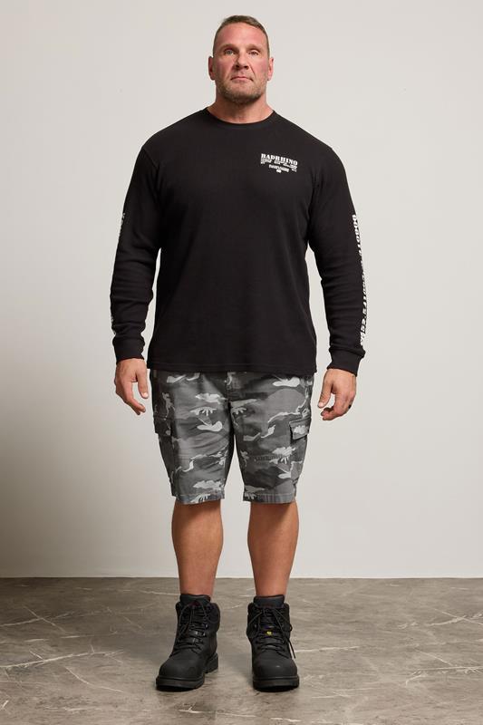BadRhino Big & Tall Grey Camo Cargo Shorts | BadRhino 1