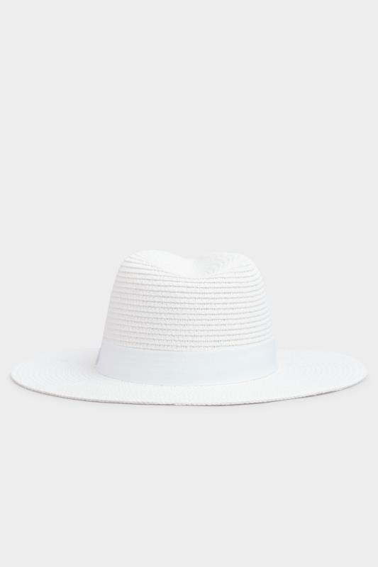 White Straw Fedora Hat | Yours Clothing 3