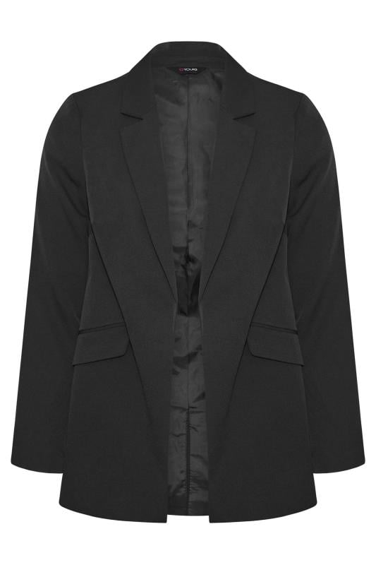 Plus Size Black Lined Blazer | Yours Clothing 6