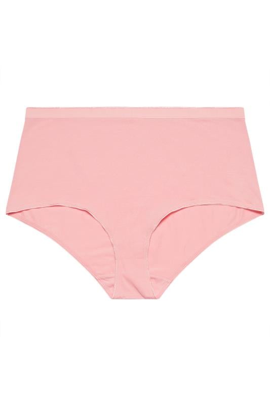 YOURS Plus Size 5 PACK Pink & Yellow Pastel Full Briefs | Yours Clothing 4