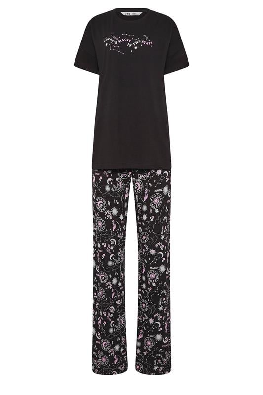 LTS Tall Women's Black Celestial Print Cotton Pyjama Set | Long Tall Sally 5