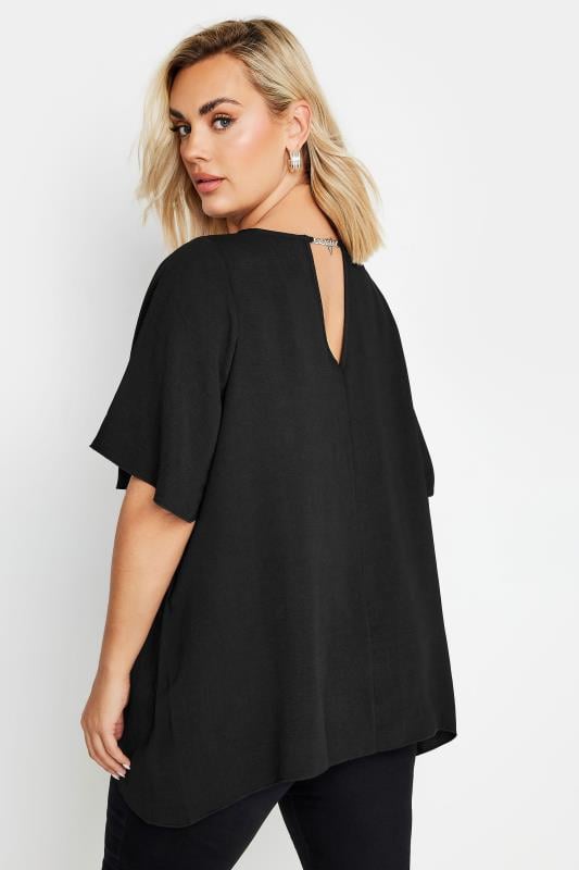 Plus Size  YOURS Curve Black Chain Back Blouse