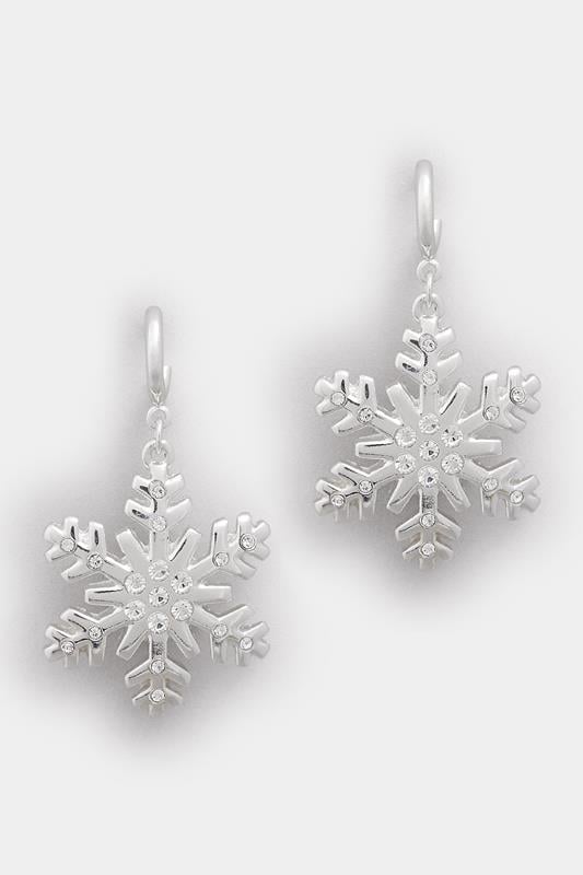  Yours Silver Tone Snowflake Drop Earrings