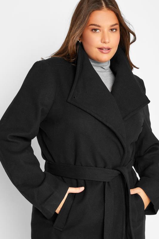 LTS Tall Women's Black Belted Coat | Long Tall Sally 4